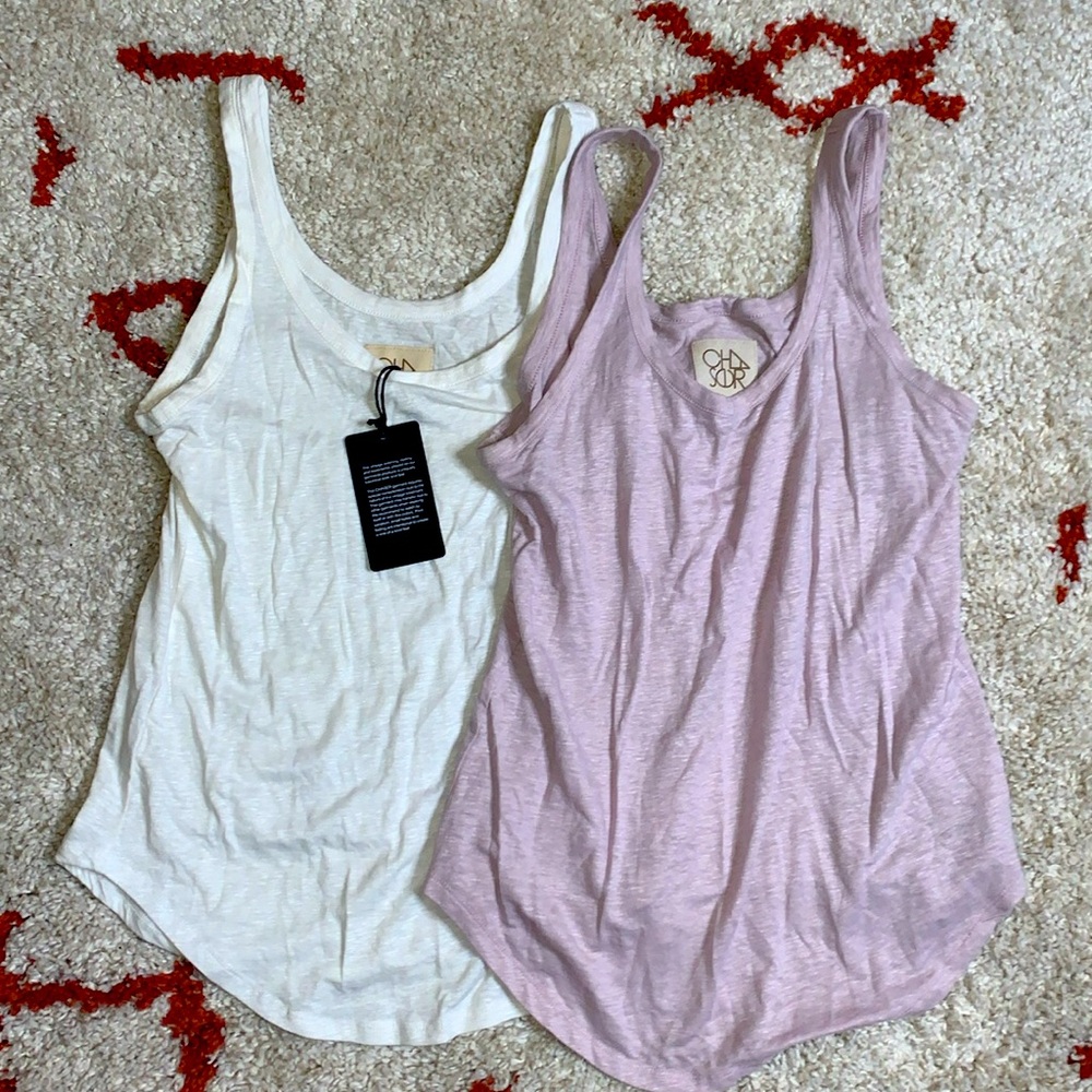 NWT- Chaser- Sz Med- Bundle of 2 Tank Tops- Rose & Cream